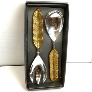 Two Tone Serving Spoon and Spork New